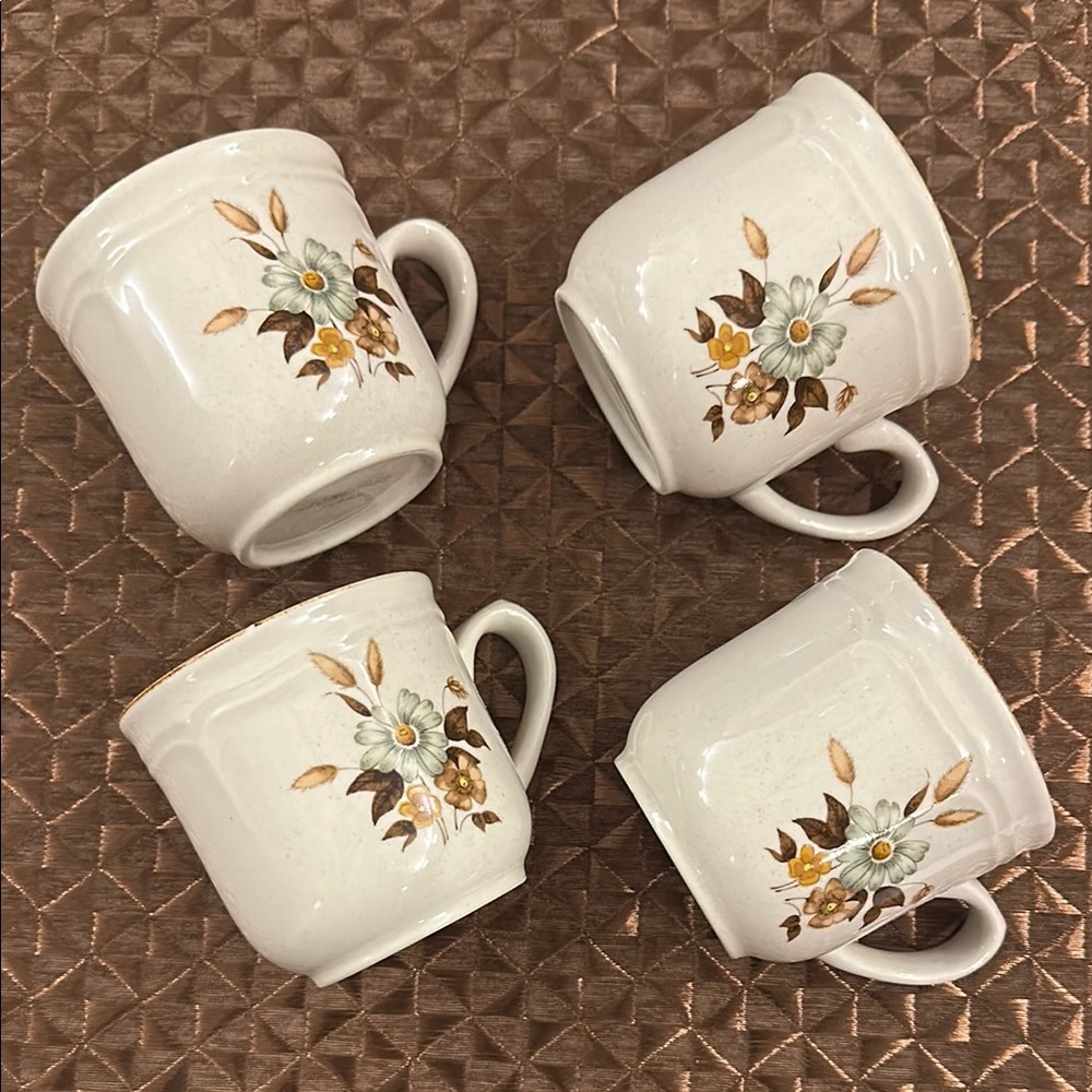 Set of Four Vintage Mugs